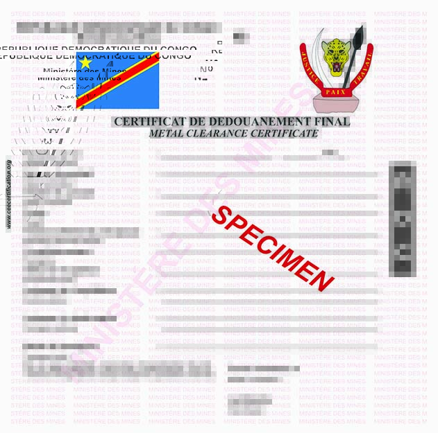 Specimen Certificate
